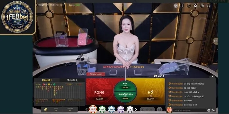 Thao tác lựa chọn chip và xác nhận phiếu cược