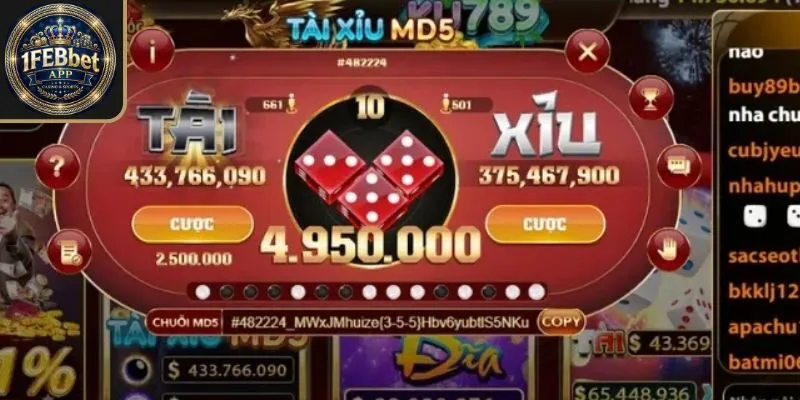 Quy tắc tham gia Tài Xỉu MD5 Febet không thể không biết